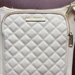 Steve Madden Beige Quilted Clutch
